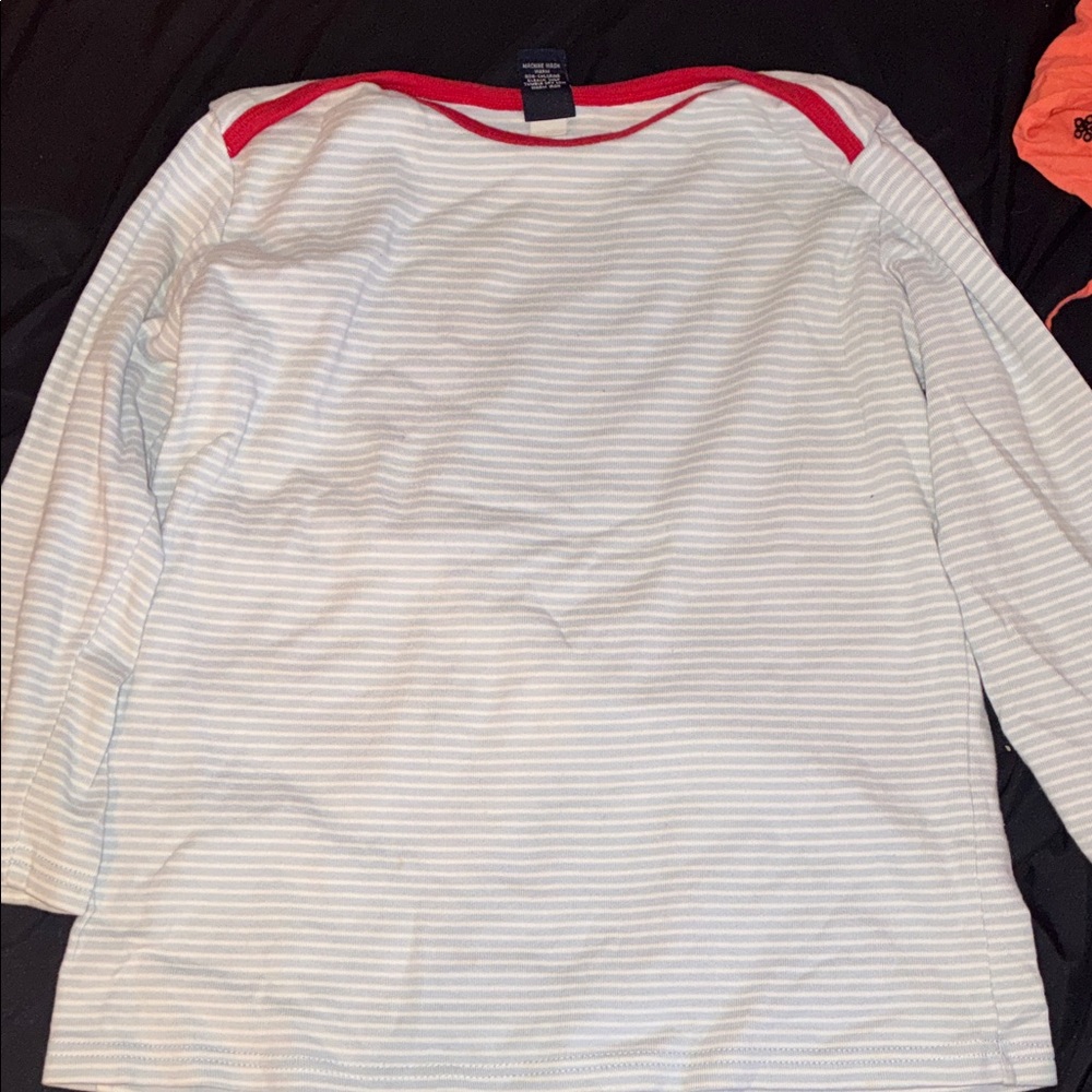 GAP Red and gray/light blue Striped Shirt